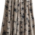 thumbnail image 4 of Levmjia Womens Midi Skirt Bohemian Printed Elastic Waist Pleated Flowy Skirt Soft Breathable Casual Bottoms For Beach Daily Dating Vacation Spring Summer Wear, 4 of 5