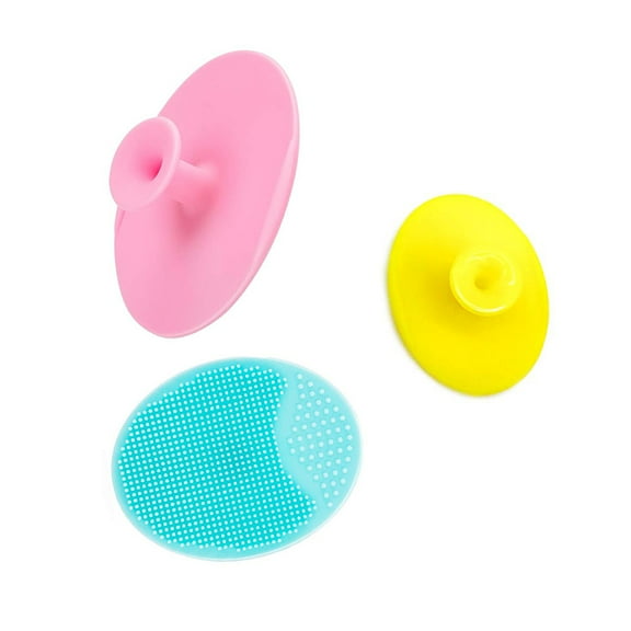Happon 3 pcs Facial Cleansing Brush,Soft Silicone Face Scrubber,Facial Exfoliation Scrub for Massage Pore Cleansing Blackhead Removing Deep Scrubbing for All Kinds of Skin