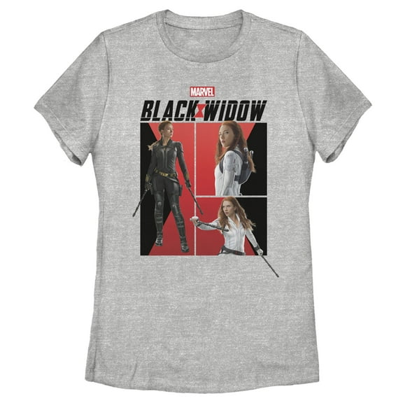 Women's Marvel Black Widow Character Shots Graphic Tee Athletic Heather Large