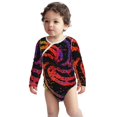 thumbnail image 2 of Xecao A Bright Abstract Print Baby unisex-baby Cotton Long-sleeve Bodysuits-3 Months, 2 of 6