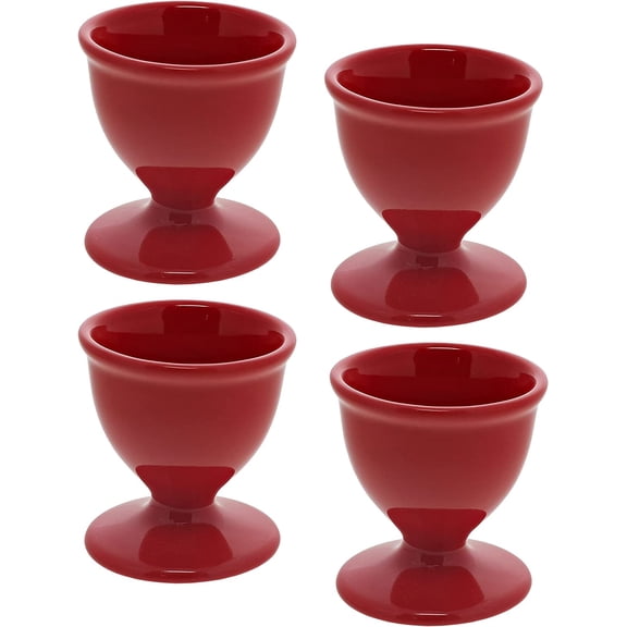 Servette Home Ceramic Red Egg Cups - Set of 4