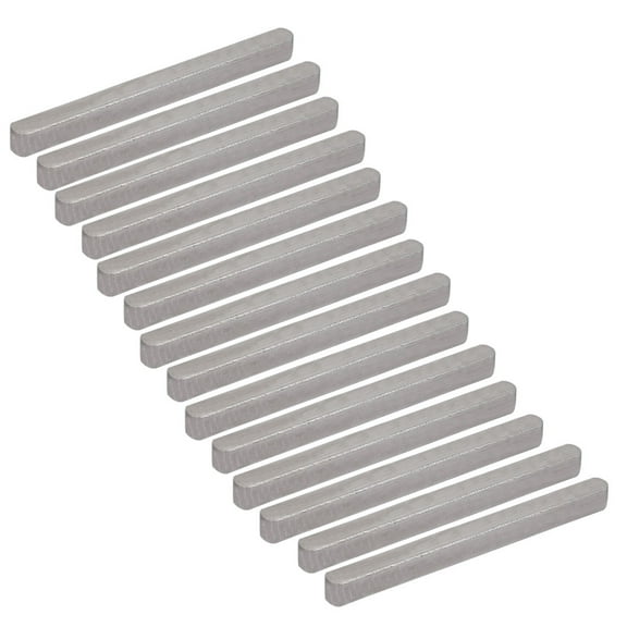Unique Bargains 60mmx5mmx5mm Carbon Steel Straight Key Stock Keystock Gray 14Pcs