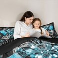 thumbnail image 4 of jejeloiu Cyan Diamond 7 Pieces Bedding Comforter Set,Cartoon Bow Tie Full Bedding Set,Stereoscopic Butterflies Fitted Sheet Flat Sheet For Kids,Luxury Bedroom Decor Reversible, 4 of 8