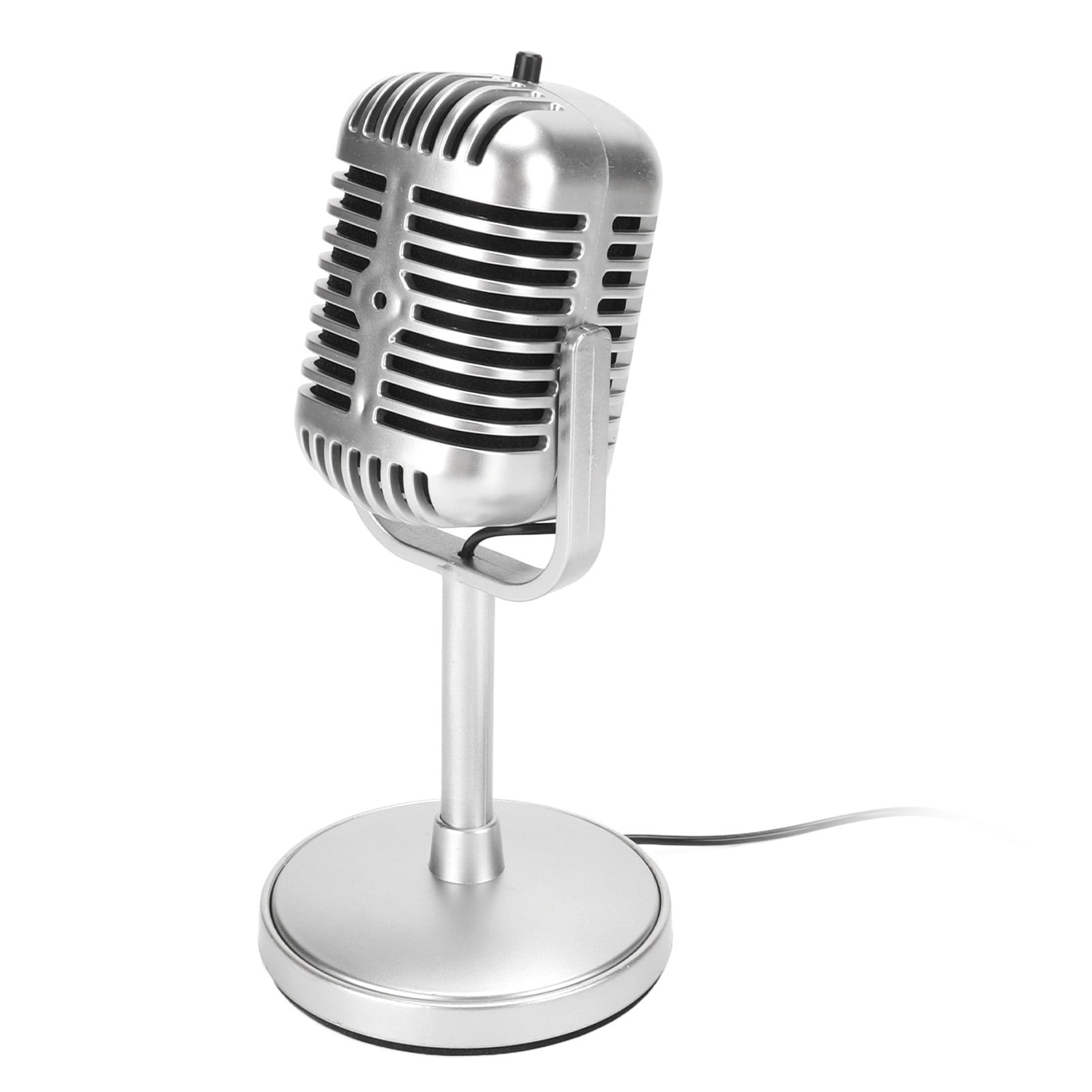 Retro Mic, Vintage Microphone Wired  Angle Clear Sound Lightweight  For Studio Recording