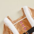 thumbnail image 6 of Cjfdfy Newborn Baby Girl Christmas Outfit Romper Dress Velvet Long Sleeve Square Neck Jumpsuit Gingerbread Man Santa Costume Christmas Princess Dress Cute Winter Clothes, 6 of 9