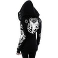 thumbnail image 6 of kayannuo Womens Tops Long Sleeve Shirts Fall Women Loose Gothic Punk Long Sleeve Pockets Hooded Black Cardigan Zipper Jacket Coat Black, 6 of 9