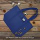 thumbnail image 3 of Bolsa de lona con diseño superior, reutilizable, para compras de comestibles, azul, 3 of 7