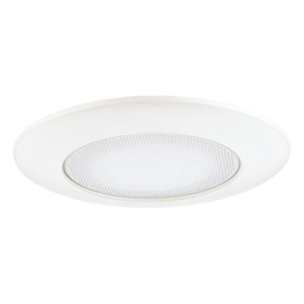 Generation Lighting 6" Flat Shower Trim with Reflector – Wet Rated, White