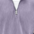 thumbnail image 4 of Tdoqot Boys Corduroy Sweatshirt Quarter Zip- Casual Pullover Fashion Long Sleeve Kids Tops Purple Size 10, 4 of 7