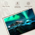 thumbnail image 6 of Elephant Stock Stunning Lofoten Aurora Borealis Wall Art - Horizontal Canvas Wall Art - Living Room Wall Decor - Nature Canvas - Teal And Turquoise Decor - 24" x 16", 6 of 8