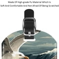 thumbnail image 4 of Square 2Pack PU Leather Seagull Cruise Luggage Tag with Privacy Cover and Name ID Tag for Travel Handbags Backpacks Luggage Tags, 4 of 6