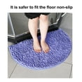 thumbnail image 4 of Chenille Half Round Bath Rug, Water Absorbing Non Slip Mat for Bathroom Entrance, Machine Washable Soft Microfiber Foot Mat, Toilet and Bedroom Floor Mat, Durable Rubber Backing Household Decor, 4 of 9