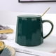 thumbnail image 3 of Con Cuchara de Tapa, Taza de Leche, Taza de Cerámica, Taza Portátil Linda para la Oficina en Casa, 3 of 7