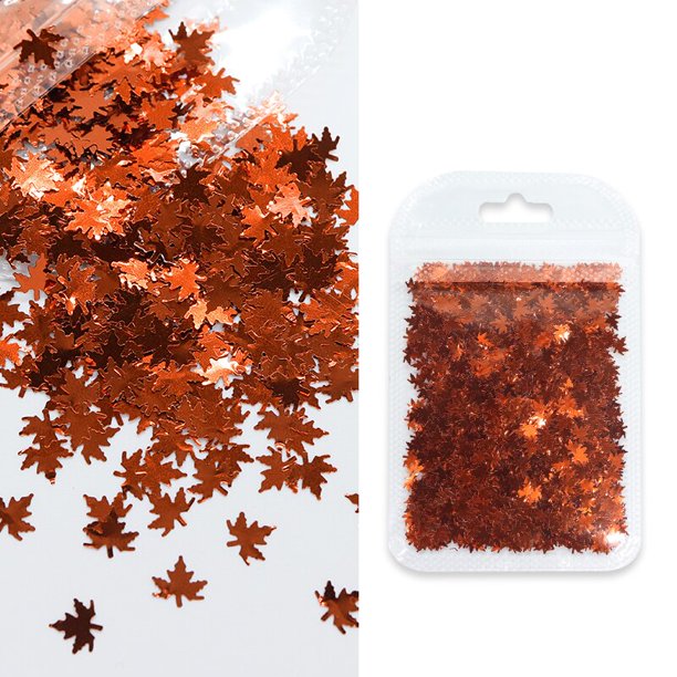 Hoja de arce copos de brillantina para diseño de uñas holográfica lentejuelas para artesanías arte de uñas Deco decoración kawaii dijes para uñas Accesorios