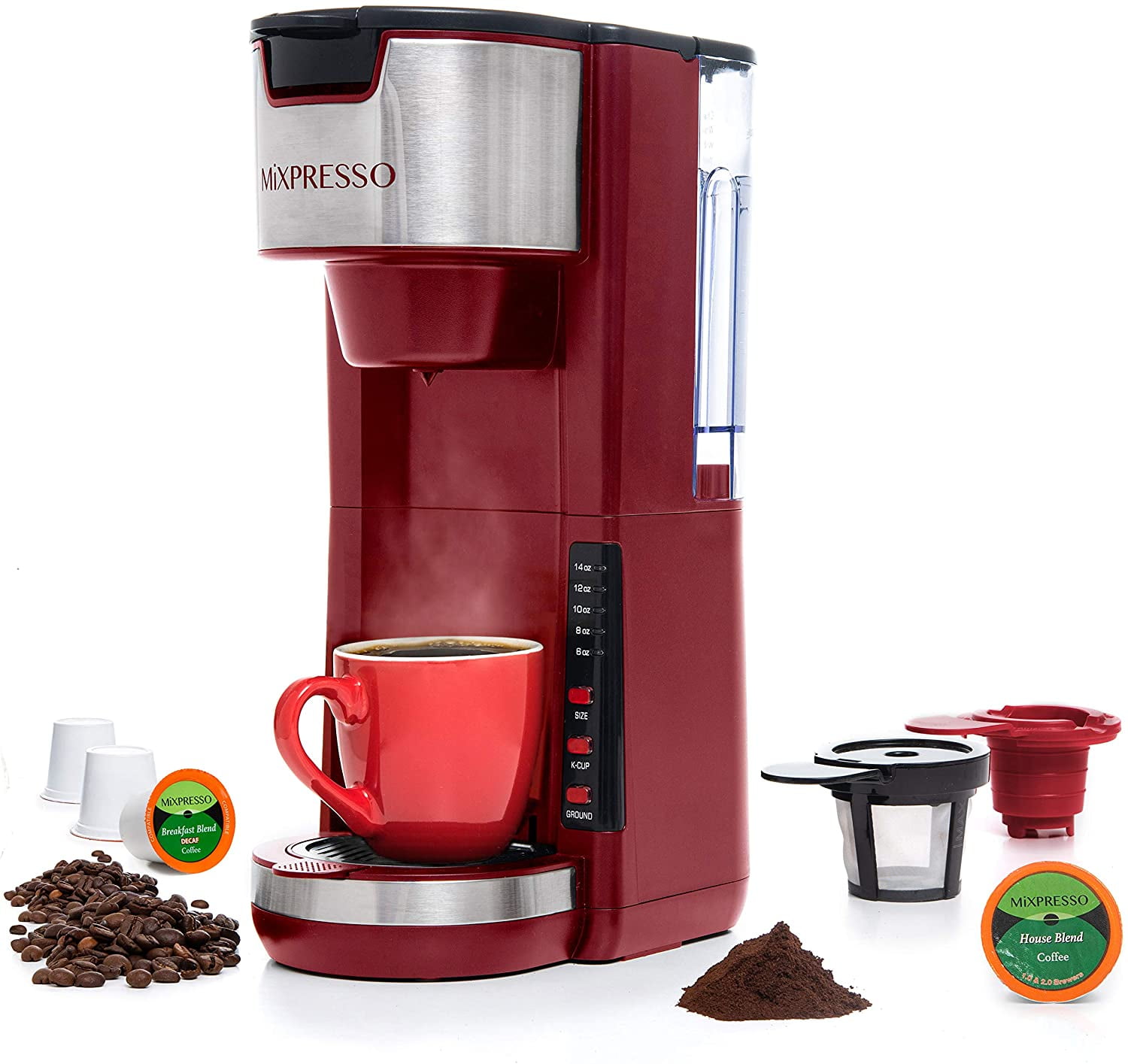 single serve coffee maker pods and grounds
