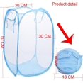 thumbnail image 2 of Cesto plegable para la colada de malla emergente con bolsillo lateral, cesta para la colada, bolsa de almacenamiento con asas de transporte para ropa sucia (paquete de 2), 2 of 5