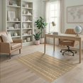 thumbnail image 2 of ODIKA 4'x6' Beige Natural Geometric Design Washable Area Rug Intricate Pattern with Sisal-Like Non-Slip, Chair-Friendly, Flatwoven for Home Office, Under Desk, 2 of 7