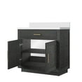 thumbnail image 6 of Abbey 36 in W x 22 in D Black Oak Single Bath Vanity and White Quartz Top, 6 of 6