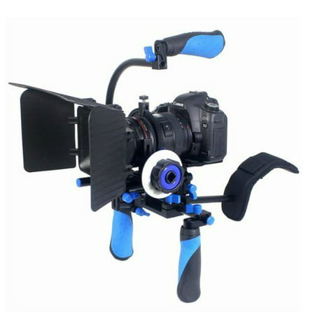 eimo DSLR Rig Set Movie Kit shoulder mount rig with Follow Focus and Matte Box and Top handle for All DSLR