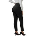 thumbnail image 3 of INSPIRE CHIC Womens Maternity Pants for Work Over the Belly High Waisted Business Office Pregnancy Trousers with Pockets XL Black, 3 of 6