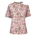 thumbnail image 4 of Pntutb Mujer Casual Camiseta Impreso Manga Corta Cuello Redondo Hombro Frío Pullover Blusa tops Pntutb Pntutb-1758, 4 of 5