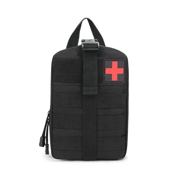 1000D Tactical Medical Molle Pouch Tactical, Big Capacity Nylon First Aid Pouchs, Heavy Duty Military Grade Rip-Away Ifak Pouch for Camping Hiking Travel Home and Outdoor Activities
