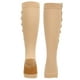 thumbnail image 2 of Calcetines de compresión con cremallera de nailon suave, lavables y reutilizables, con puntera abierta, moldeadores de piernas para mujer, color piel, tallas L/XL., 2 of 14