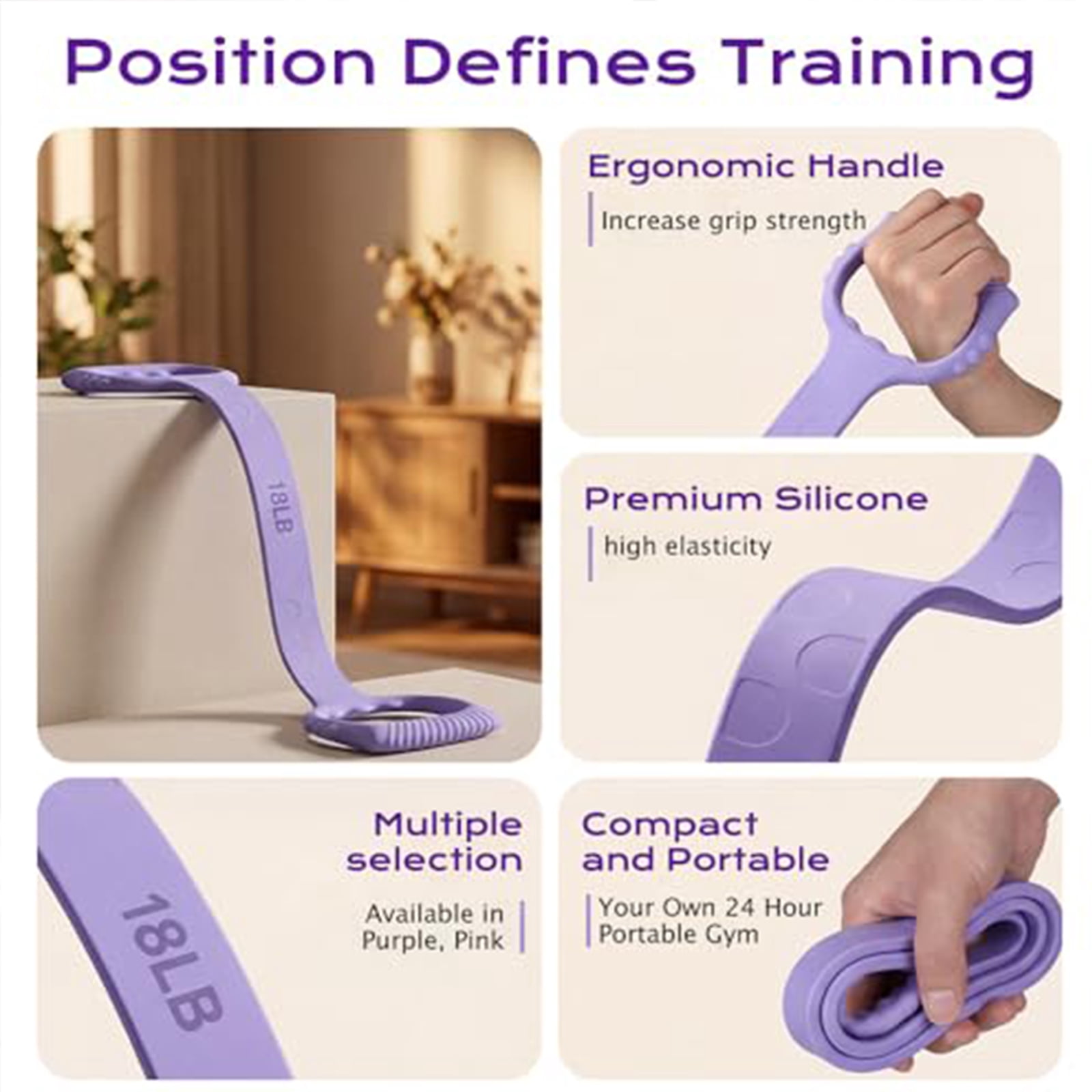 Figure 8 Resistance Band with Handles, 2026 New Resistance Band with Handles for Exercise, Flex Sculpt Band for Women Arms Shoulder Back Legs Stretching Pilates Yoga