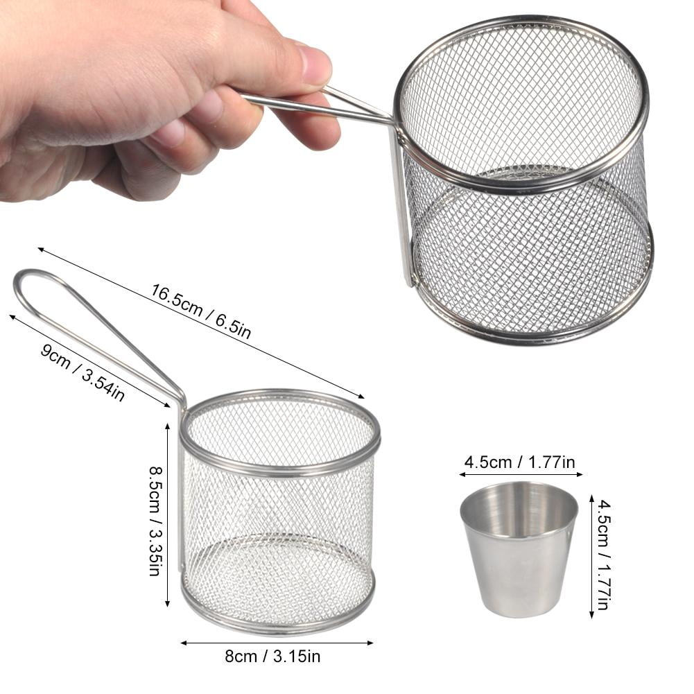Herwey fry basket fryer basket fryer strainer,Fry Baskets, Mini Round