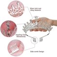 thumbnail image 2 of Tiara nupcial CHAO Tiaras nupciales de cristal con diamantes de imitación Plata, 2 of 5