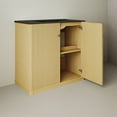 thumbnail image 5 of Lafayette 36" Freestanding Bathroom Vanity in Natural Oak with Matte Black, 3-Hole Widespread Sink Top, 5 of 5