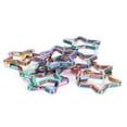 thumbnail image 2 of Key Chain Ring,10pcs Colorful Pentacle Shaped Iron Key Ring Key Ring State-of-the-Art Design, 2 of 7