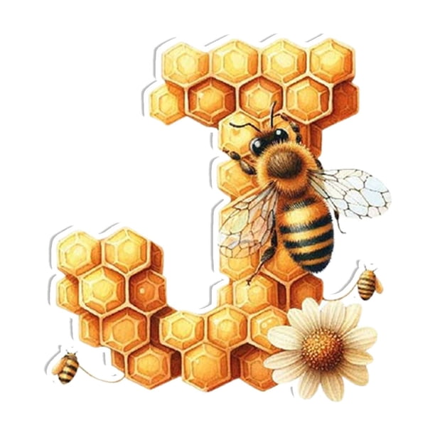 Ganfancp Inglés 26 Letras Flying Baby Pequeño Panal Colgante Plano Acrílico Colgante Coche Decoración Hogar Abeja Colgante Ofertas de La Semana 1X Amuleto Seta