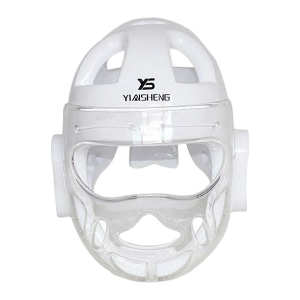 Casco de Karate Zulema Protector de cabeza ajustable ventilado suave blanco