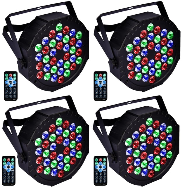Luces de escenario Esdabem Ultrafinas de 36 LED RGB activadas por sonido