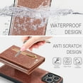 thumbnail image 5 of Dteck Zipper Wallet Case for iPhone 14 Pro Max,Premium Glitter PU Leather Case Bling Magnetic 2 in 1 Detachable Card Pocket Kickstand Shockproof Rubber Cover,Rosegold, 5 of 10