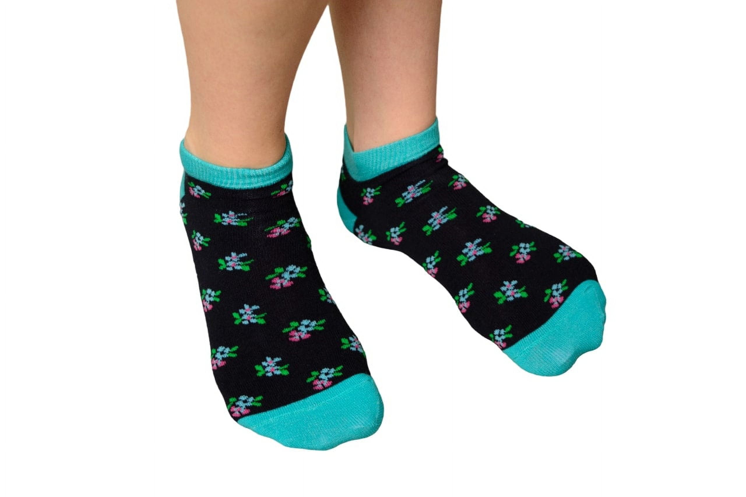 Floral Pattern Ankle Low Cut 1-pair Pack & 4-pair Pack Cotton Socks