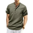 thumbnail image 2 of Goodtrade8 Summer T-Shirts for Men Big and Tall Short Sleeve Pullover Button up Plain Casual Crew Neck Mens Shirts, 2 of 6