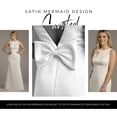 thumbnail image 3 of David’s Bridal, The Edit by DB Studio Women's High Neck Bow Back Mermaid Wedding Dress, Full Length, Satin, 3 of 8