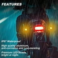 thumbnail image 4 of Motorcycle Rear Bullet LED Turn Signal Light Tail Light SMD Blinker Indicator Universal for H-onda Y-amaha S-uzuki K-awasaki H-arley Chopper Bobber Dyna 24 LEDs Amber Red 2PCS, 4 of 4