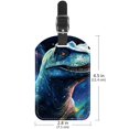 thumbnail image 6 of Square 2Pack PU Leather Cartoon Dinosaur Cruise Luggage Tag with Privacy Cover and Name ID Tag for Travel Handbags Backpacks Luggage Tags, 6 of 6