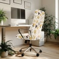 thumbnail image 3 of SCRAWLGOD Rooster Hen Rose Beige Cozy Office Chair Cover Non-Slip Stretchy Non-Slip Desk Rotating Chair Slipcovers Breathable Easy to Remove Computer Chair Slipcovers, S, 3 of 7