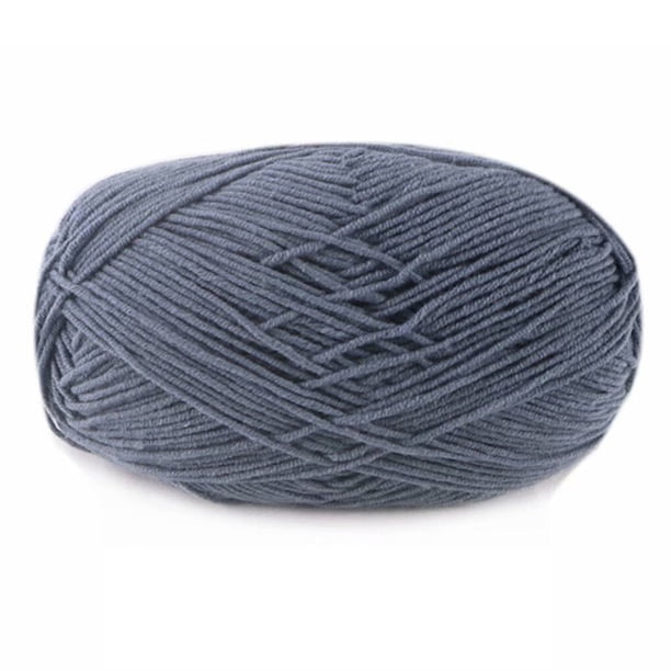 Yuarrent Hilo de ganchillo, hilo de tejer multicolor, artesanías para ropa de bebé, juego de madejas de hilos flexibles, artes de 4 capas para Artesanía 39 plata