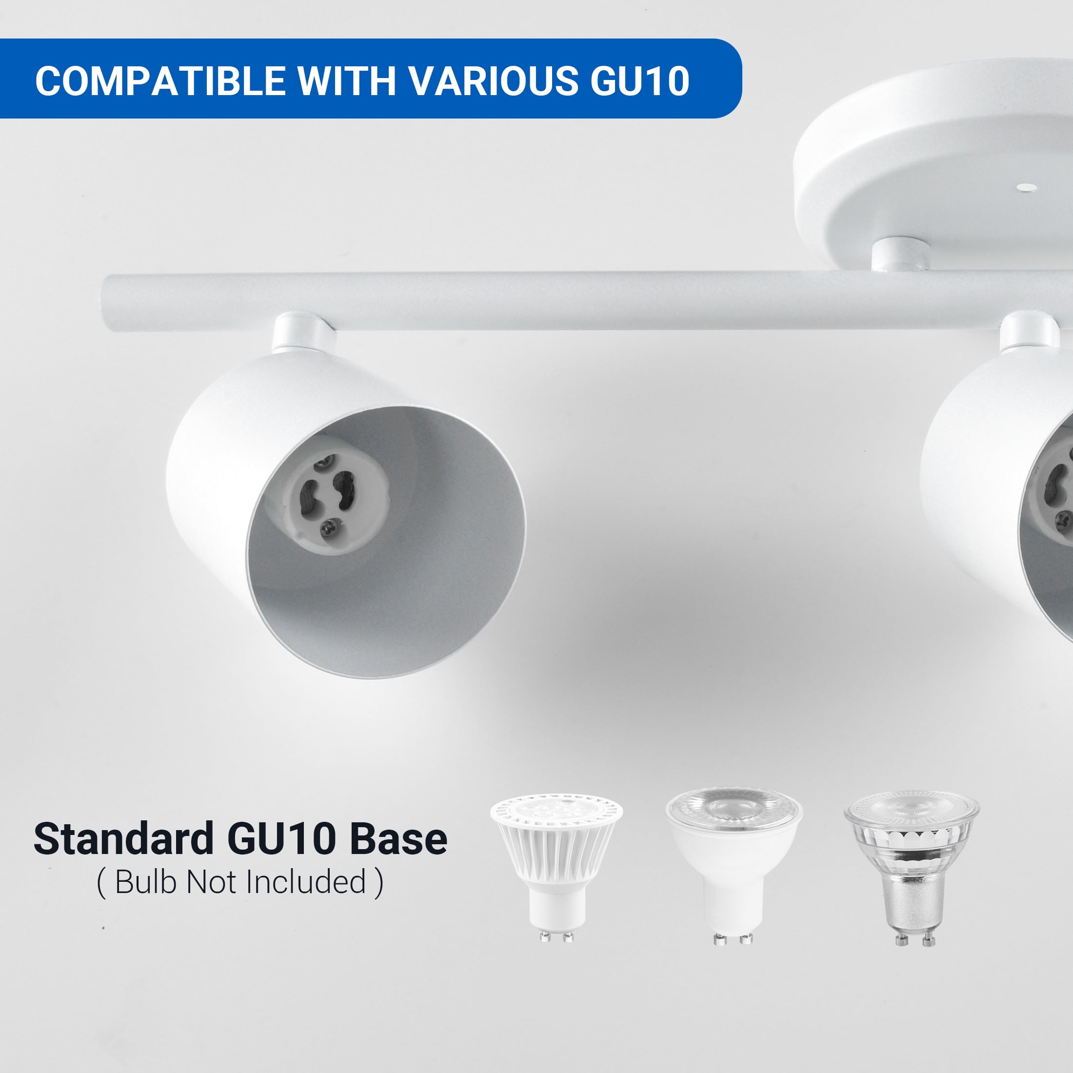 Mainstays 20" Contemporary 3-Light White Round Back Linear Track Lighting Set