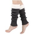 thumbnail image 2 of QLEICOM Leg Warmers,Socks for Women,Women's Color Block Knit Leg Warmers with Textured Pattern for Style and Warmth Fashion As Yoga Socks Or Loungewear Socks for Cozy Evenings At Home Dark Gray, 2 of 3