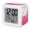 Pink White Yellow, variant on Pink Marble Digital Alarm Clock for Bedrooms, Smart LED Alarm Clock with 7 Color Changing Night Light, Nature Marble Crack Yellow Lines Art Silent Wake Up Clocks for Sleep Study Cooking 3.2"x3.2"