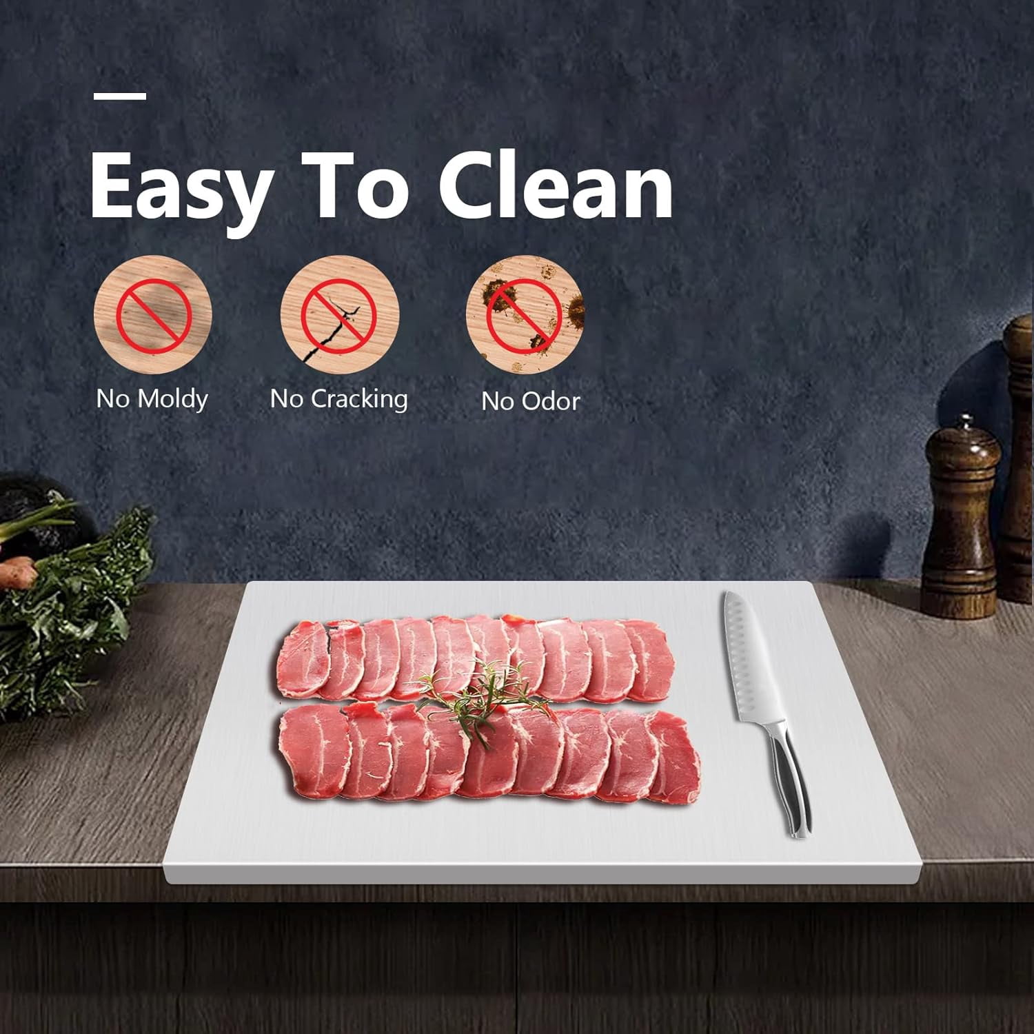 Cutting Boards, 27.6" X 19.7" Large 304 Stainless Steel Cutting Chopping Boards, Non Stick Thick Board for Kitchen, Pastry Board for Meat, Vegetables, Bread