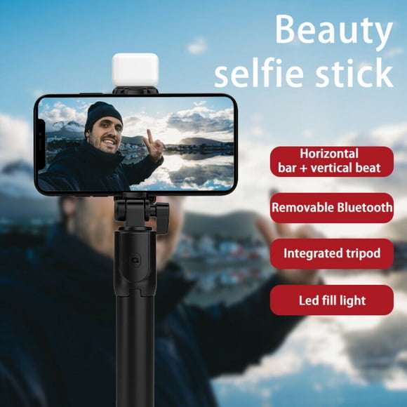 JIAHAOO Lightweight Selfie Stick with Bluetooth Remote for Easy Self-Portraits for Social Media