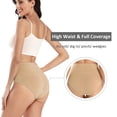 thumbnail image 4 of wirarpa Women's Tummy Control Panties No Muffin Top Briefs Underwear 4 Pack Sizes 5-10, 4 of 6