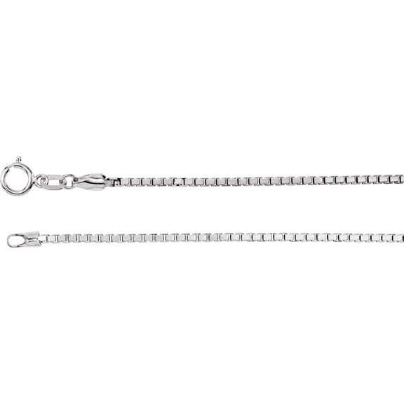 Sterling Silver 1.75mm Necklace - 9.4 Grams - 24 Inch Sparkle-Cut Box Chain With Spring Ring